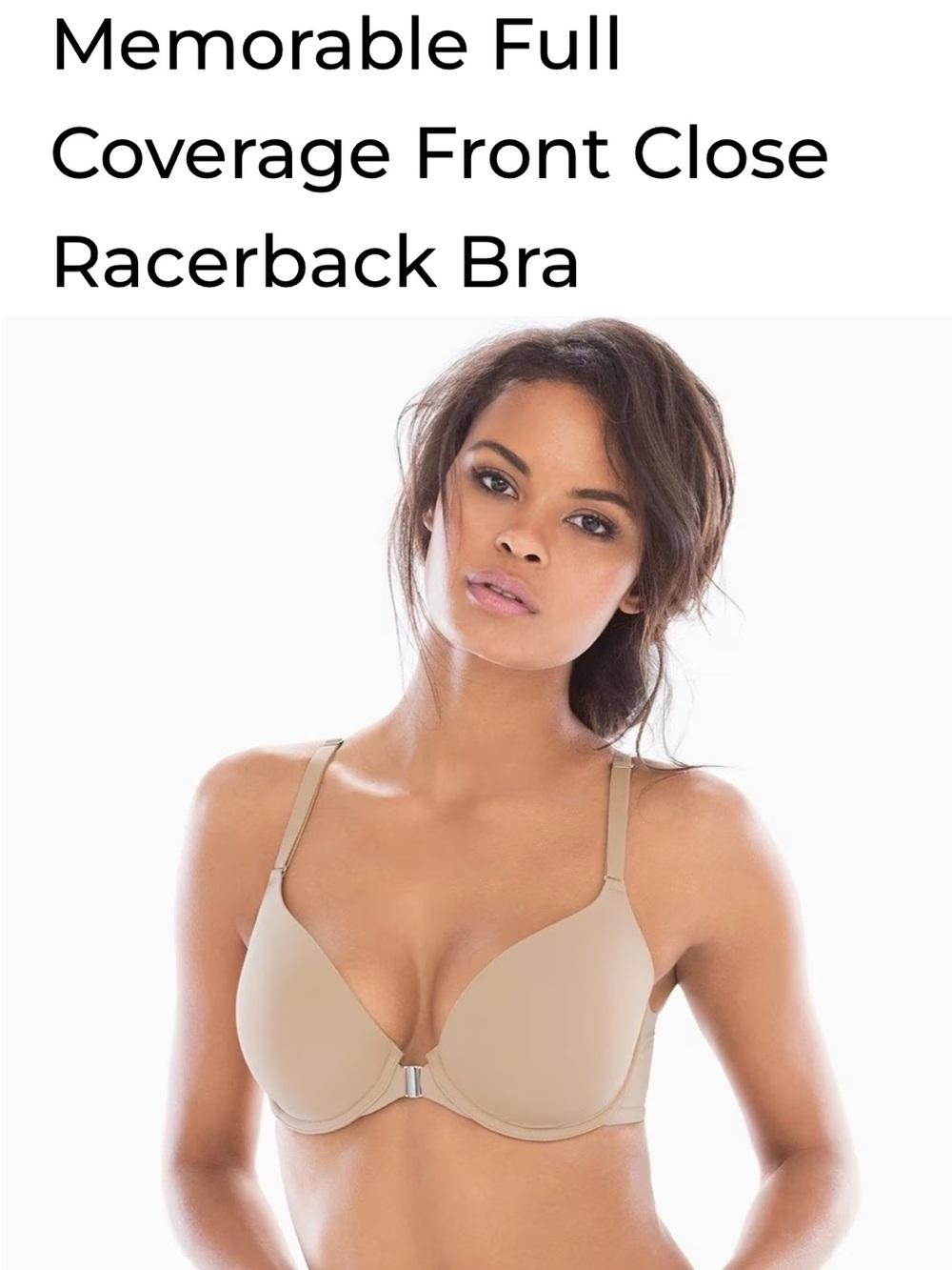 Soma Memorable Soft Tan Racerback Bra - Size 34D